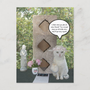 Grappig Vrouw Cat Meme Aankondigingskaart