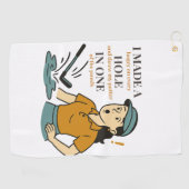 Grappig Vrouw Golfer - Hole in One (Soort van Golfhanddoek (Horizontaal)