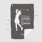 Grappig Vrouw Golfquote Je bent mijn Queen Golfhanddoek (Insitu)