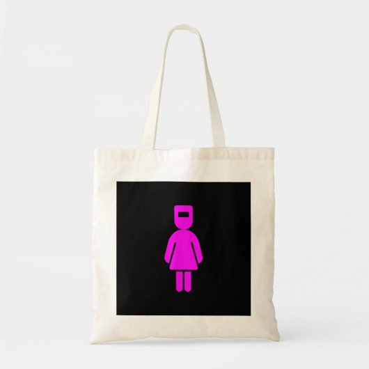 Grappig Vrouw meisje dame vrouw lasser lasmasker Tote Bag (Voorkant)