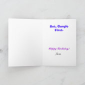 Grappig Vrouw Rock Zanger Verjaardag Kaart (Binnen)