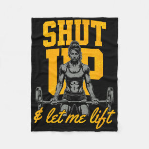 Grappig Vrouwen Gewichtheffen Bodybuilding Muscle Fleece Deken