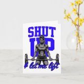 Grappig Vrouwen Gewichtheffen Bodybuilding Muscle  Kaart (Gele Bloem)