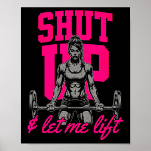Grappig Vrouwen Gewichtheffen Bodybuilding Muscle  Poster