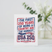 Grappig VS 250 Verjaardag Patriotisch Rood Wit Bla Briefkaart (Staand voorkant)