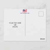 Grappig VS 250 Verjaardag Patriotisch Rood Wit Bla Briefkaart (Achterkant)
