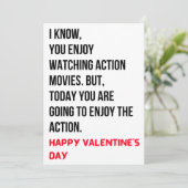 Grappig vuile Valentijnsdag kaart voor een filmpop (Staand voorkant)