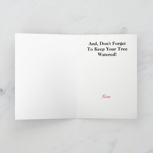 Grappig Vuurman Kerst Wenskaart Feestdagen Kaart (Binnen)