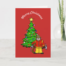Grappig Vuurman Kerst Wenskaart Feestdagen Kaart