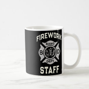 Grappig vuurwerk personeel 4th of July Team Safety Koffiemok