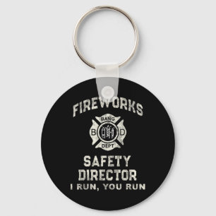 Grappig Vuurwerk Safety Director Boom Squad Firefi Sleutelhanger