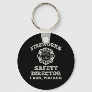 Grappig vuurwerk veiligheidsdirecteur brandweer Am Sleutelhanger