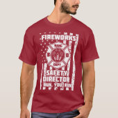 Grappig vuurwerk veiligheidsdirecteur brandweer Am T-shirt (Voorkant)