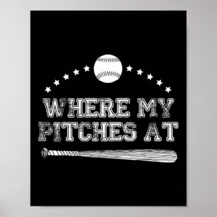 Grappig waar mijn pitches bij Softball Pitcher Gif Poster