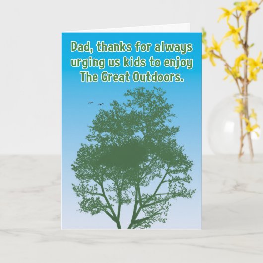 Grappig waardeer de Grote Vaderdag in de openlucht Kaart (Gele Bloem)