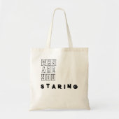 Grappig "waarom staar je" quote Canvas tas (Voorkant)