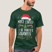 Grappig, waarschijnlijk de favoriete kerstman t-shirt (Voorkant)