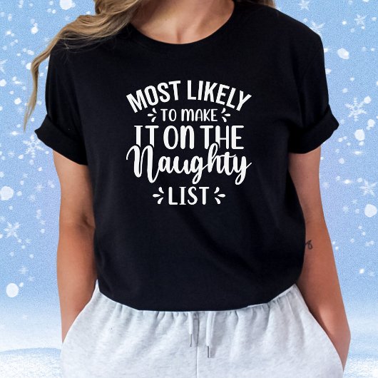 Grappig waarschijnlijk om kerst van de Naughty-lij T-shirt