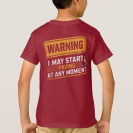 Grappig Waarschuwingsbord voor Wegwerkzaamheden Bo T-shirt