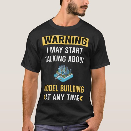 Grappig waarschuwingsmodel gebouw t-shirt (Voorkant)