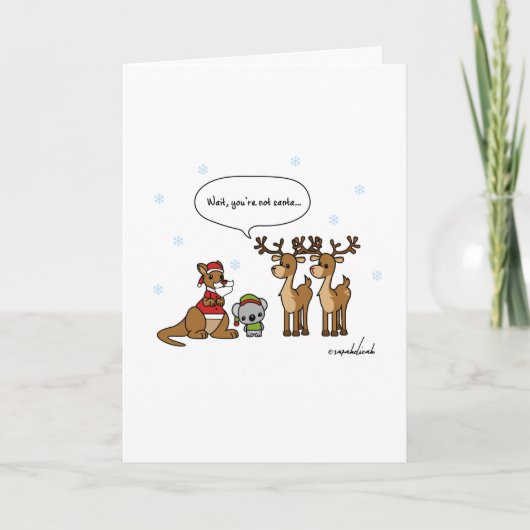 Grappig wacht, je bent geen kerstman Kaart (Voorkant)