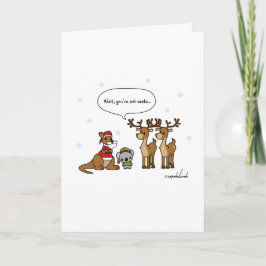 Grappig wacht, je bent geen kerstman Kaart