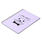 Grappig, wacht...Wat? kruisgeoogste kat, kool Notitieboek (Linkerzijde)