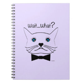 Grappig, wacht...Wat? kruisgeoogste kat, kool Notitieboek