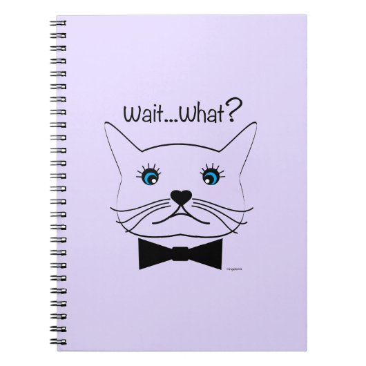 Grappig, wacht...Wat? kruisgeoogste kat, kool Notitieboek (Voorkant)