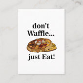 Grappig wafelvoedselrestaurant visitekaartje (Voorkant)