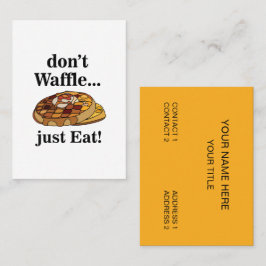 Grappig wafelvoedselrestaurant visitekaartje