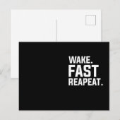 Grappig Wake Fast Herhaal Graphic Sarcastisch Briefkaart (Voorkant / Achterkant)