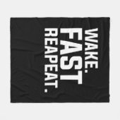 Grappig Wake Fast Herhaal Graphic Sarcastisch Fleece Deken (Voorkant (Horizontaal))