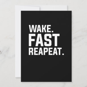 Grappig Wake Fast Herhaal Graphic Sarcastisch Kaart