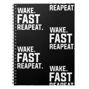 Grappig Wake Fast Herhaal Graphic Sarcastisch Notitieboek