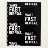Grappig Wake Fast Herhaal Graphic Sarcastisch Planner (Voorkant)