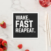 Grappig Wake Fast Herhaal Graphic Sarcastisch Servet (Insitu)