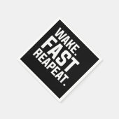Grappig Wake Fast Herhaal Graphic Sarcastisch Servet (Hoek)