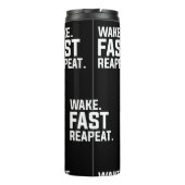 Grappig Wake Fast Herhaal Graphic Sarcastisch Thermosbeker (Achterkant)