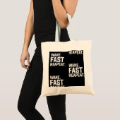 Grappig Wake Fast Herhaal Graphic Sarcastisch Tote Bag (Voorkant (product))