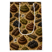 Grappig Walgelijk Poep Patroon Medium Cadeauzakje (Achterkant)