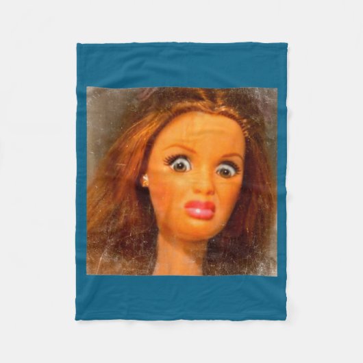 Grappig Walgelijk Poppengezicht Meme Fleece Deken (Voorkant)