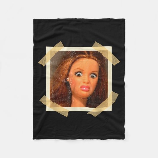 Grappig Walgelijk Poppengezicht Meme Grappig Sarca Fleece Deken (Voorkant)