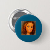 Grappig Walgelijk Poppengezicht Meme Ronde Button 5,7 Cm (Voorkant /achterkant)