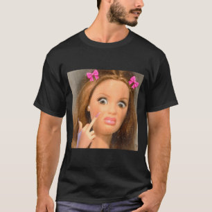 Grappig Walgelijk Poppengezicht Meme  T-shirt
