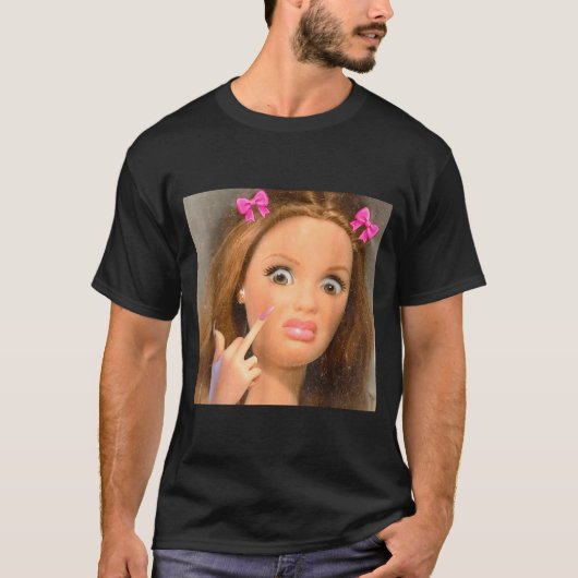 Grappig Walgelijk Poppengezicht Meme  T-shirt (Voorkant)