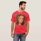 Grappig walgelijk poppengezicht Meme vrienden T-shirt (Voorkant volledig)