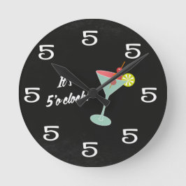 Grappig Wall Clock - Het is 5 uur! Ronde Klok
