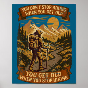 Grappig Wandelaar Geschenk Wandel Liefhebber Outdo Poster