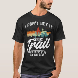 Grappig Wandelend Het Pad Zag Er Zo Plat Uit Op De T-shirt